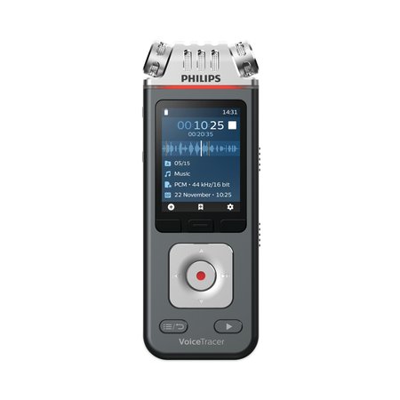 PHILIPS Voice Tracer Digital Recorder, 8 GB, Black DVT7110